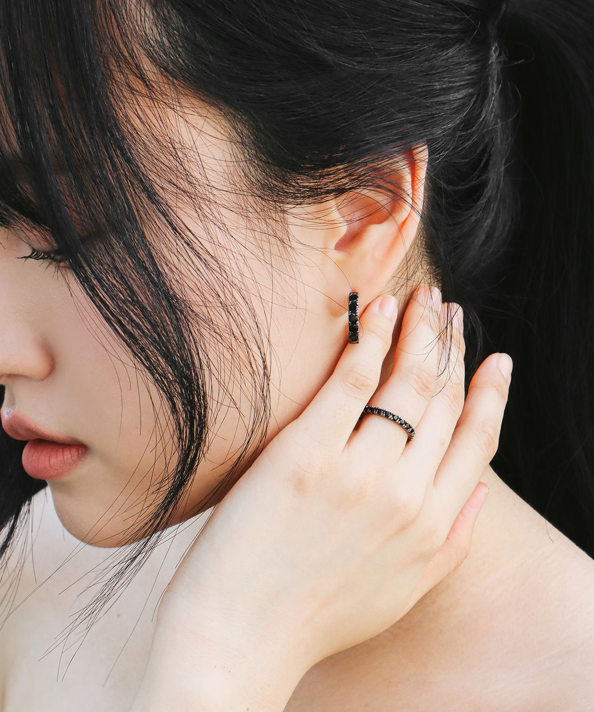 스몰굿띵(SMGT) 테니스 귀걸이 3mm [BLACK]