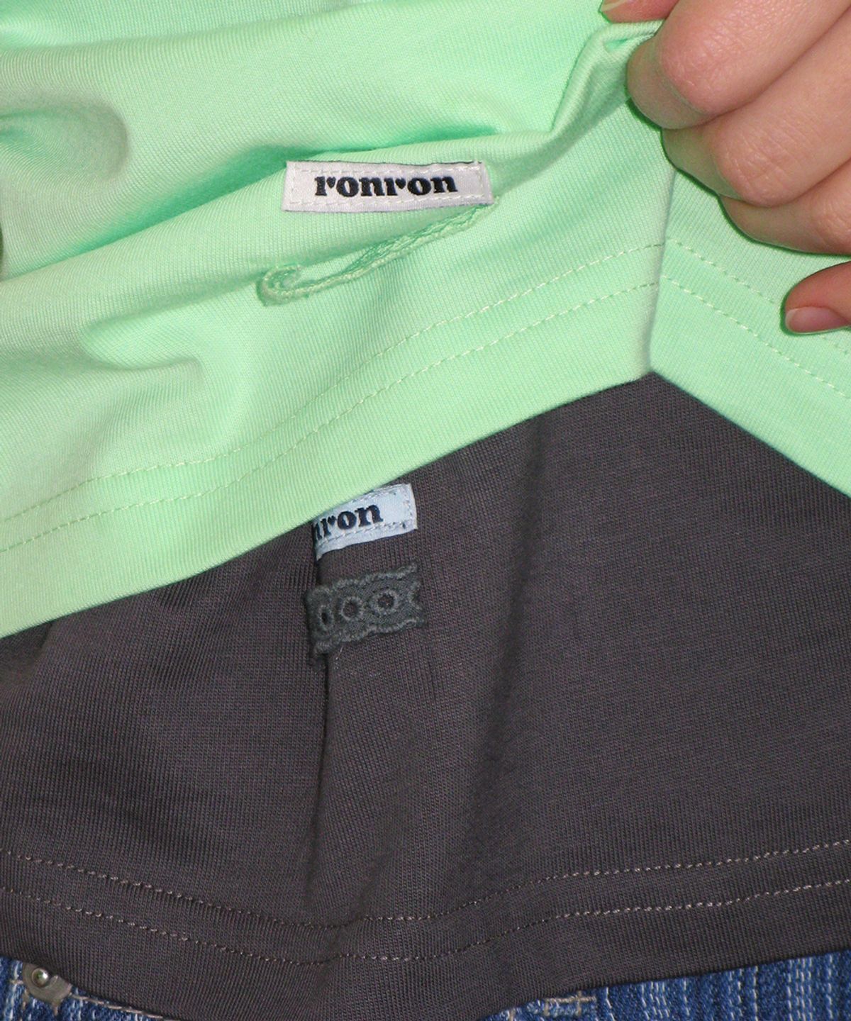 론론(RONRON) MINI LABEL CROP SHORT SLEEVE LIME