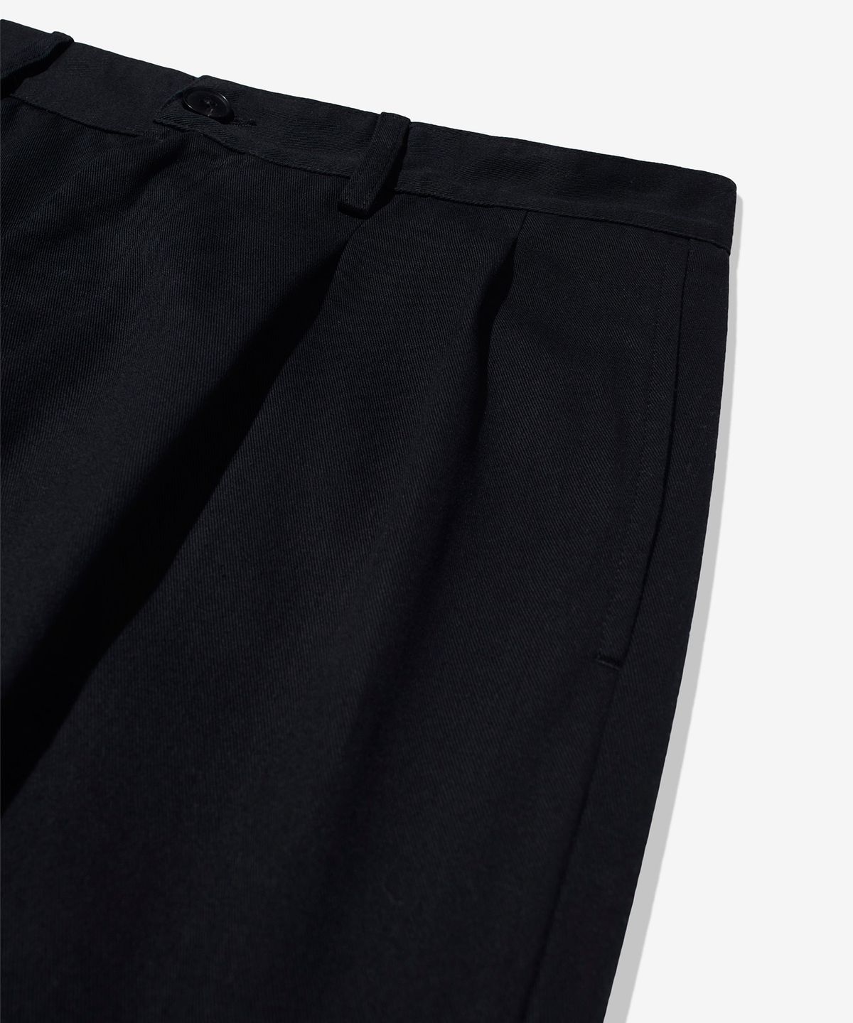 노아(NOAH) (U) 트윌 더블 플리츠 팬츠 블랙 TWILL DOUBLE-PLEAT PANT BLACK