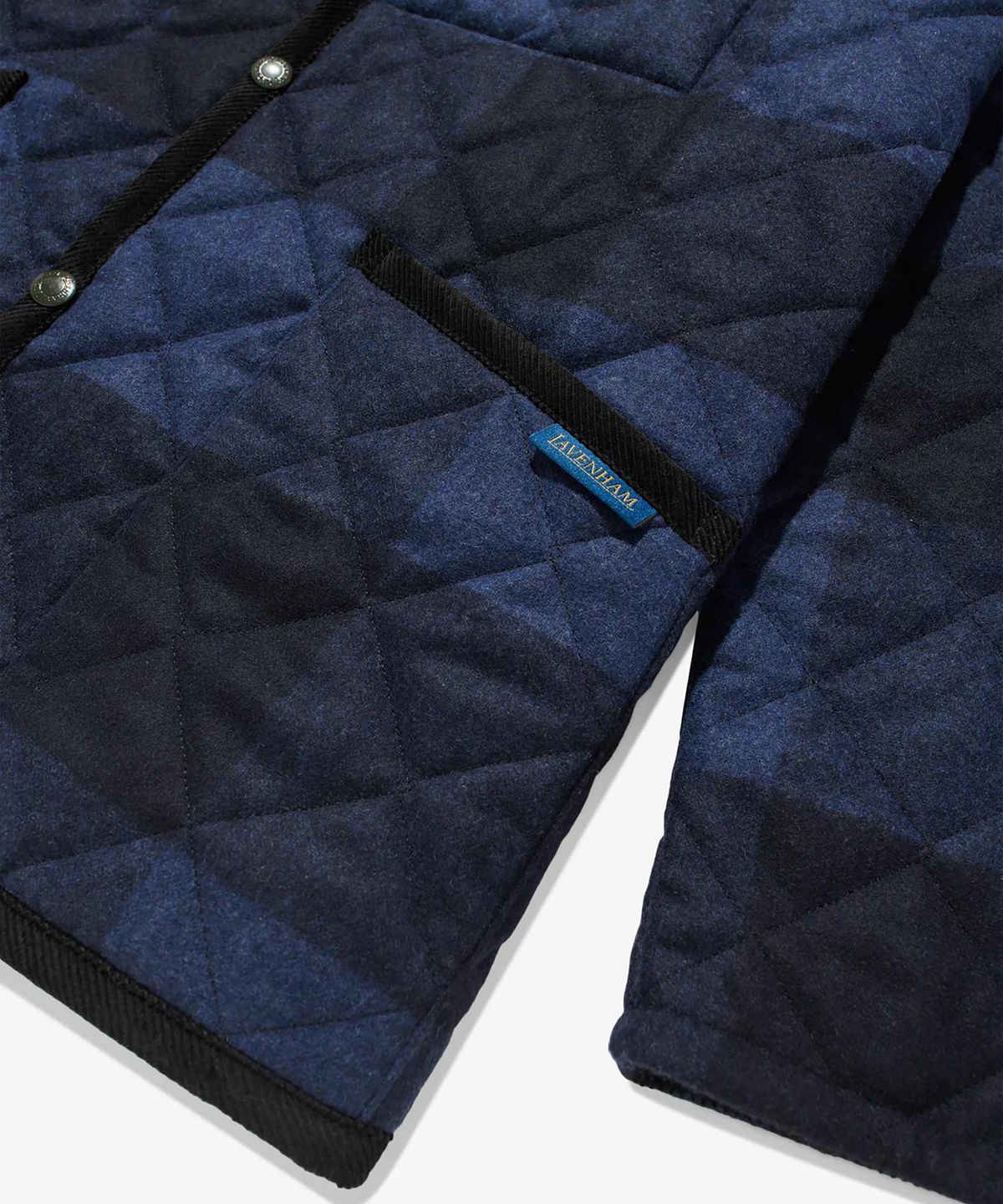 노아(NOAH) (U) 노아 X 레이븐햄 버팔로 체크 레이든 재킷 블루 블랙 NOAH X LAVENHAM BUFFALO CHECK RAYDON JACKET BLUE/BLACK