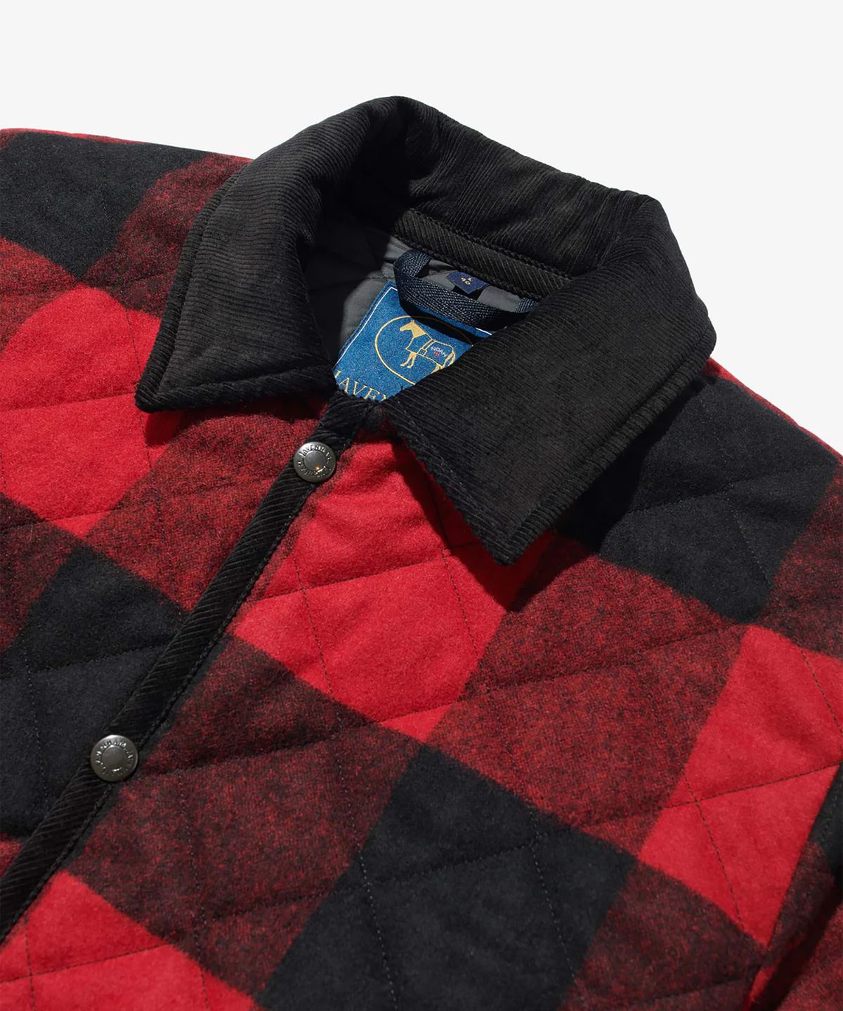 노아(NOAH) (U) 노아 X 레이븐햄 버팔로 체크 레이든 재킷 레드 블랙 NOAH X LAVENHAM BUFFALO CHECK RAYDON JACKET RED/BLACK