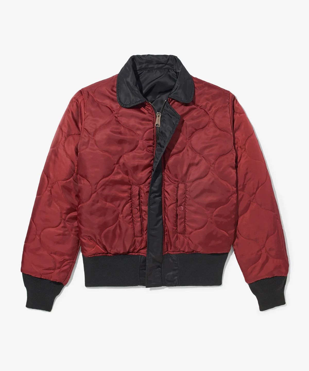 노아(NOAH) (U) 노아 X 알파 인더스트리 MA-2 재킷 블랙 NOAH X ALPHA INDUSTRIES MA-2 JACKET BLACK