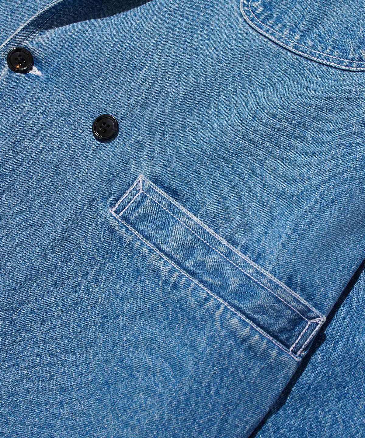 노아(NOAH) (U) 더블 브레스티드 데님 재킷 블루 DOUBLE-BREASTED DENIM JACKET BLUE