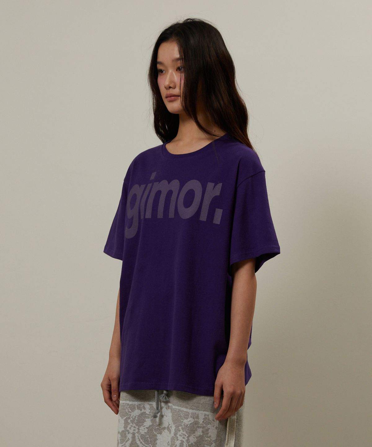 기머(GIMOR) Classic Logo Tee Purple