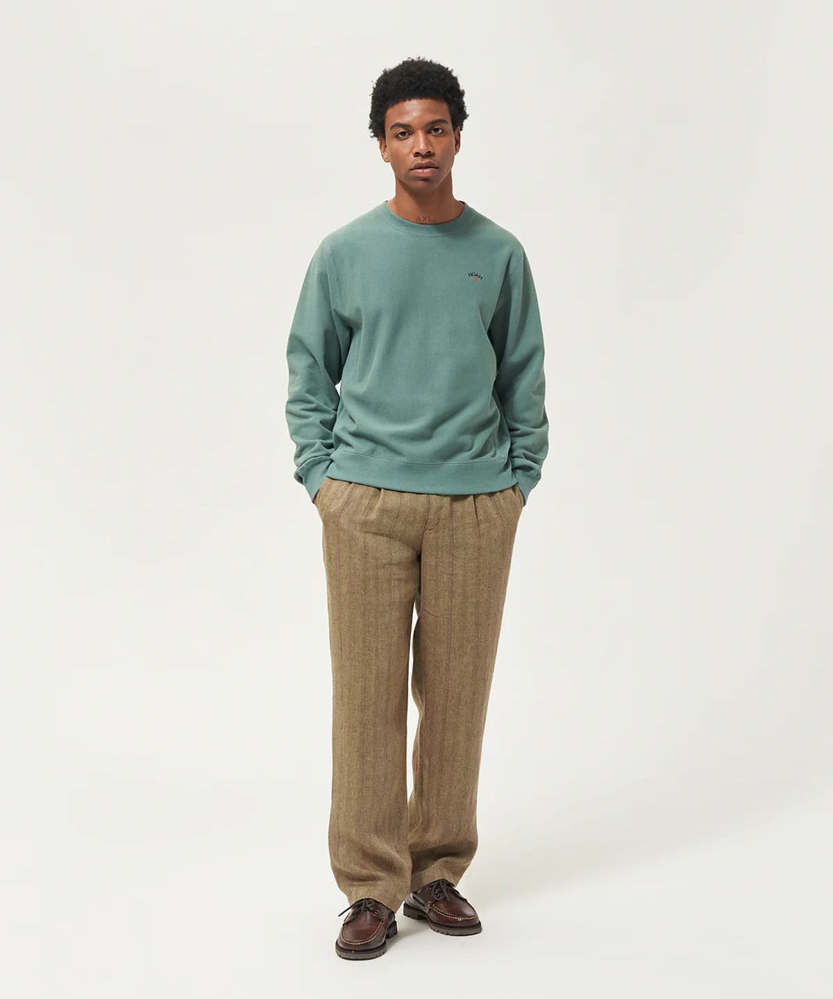 노아(NOAH) (U) 클래식 크루넥 정글 그린 CLASSIC CREWNECK GREEN