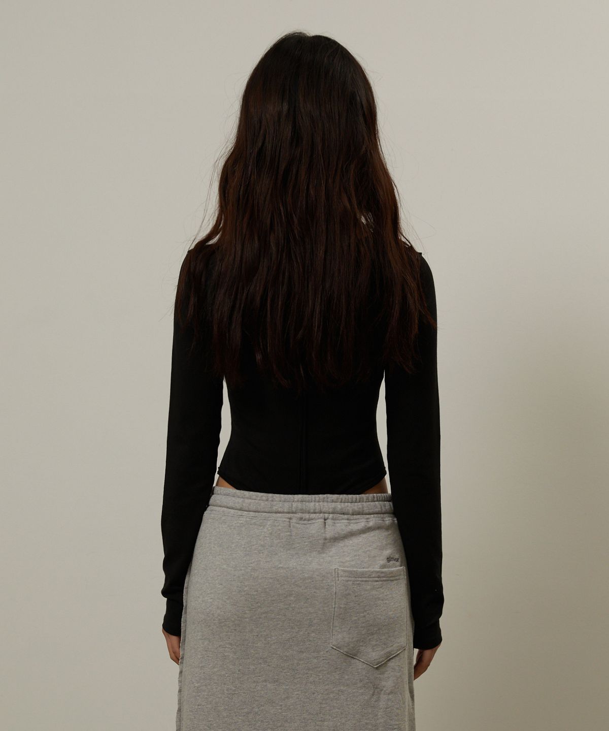 기머(GIMOR) Back Point Bodysuit Black