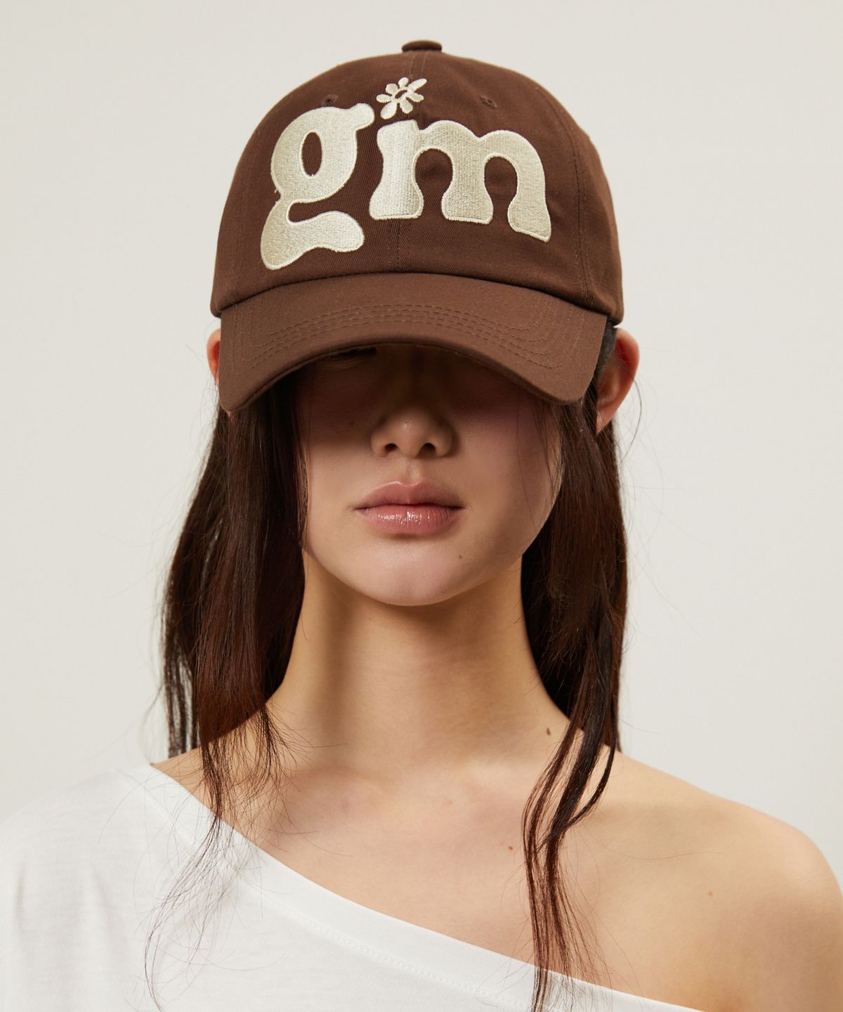 기머(GIMOR) GM Flower Ball Cap Brown