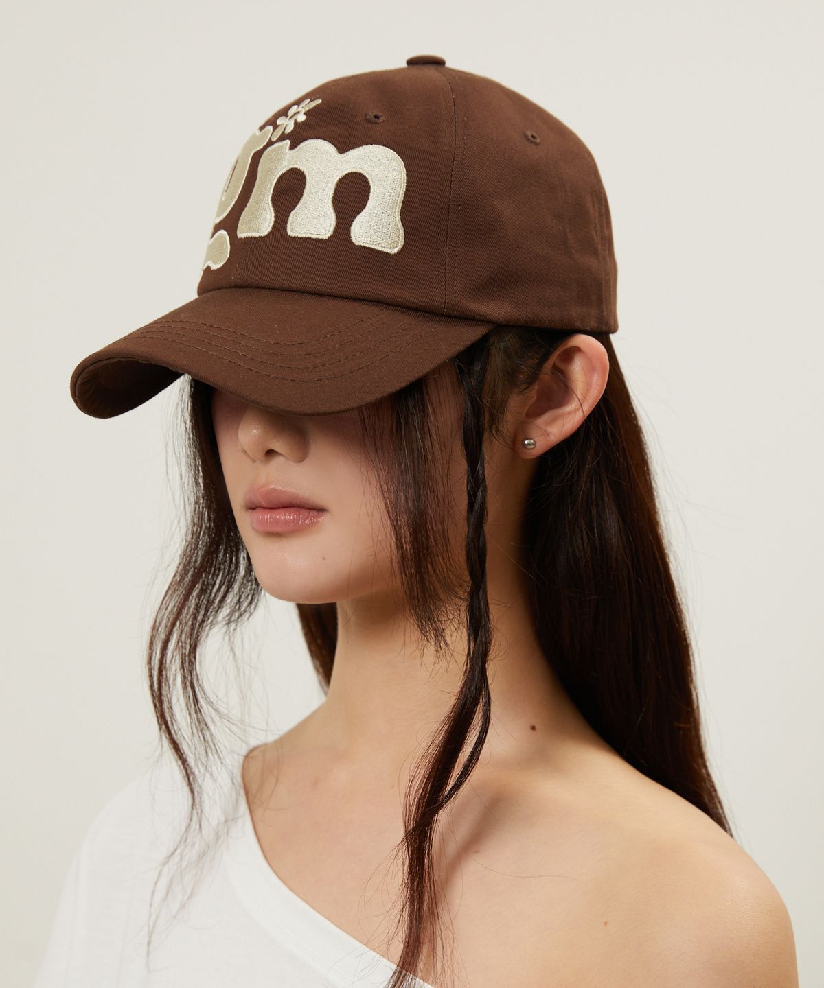 기머(GIMOR) GM Flower Ball Cap Brown