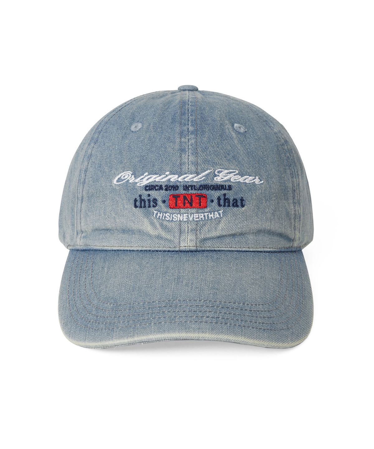 디스이즈네버댓(THISISNEVERTHAT) Original Gear Denim Cap Washed Blue