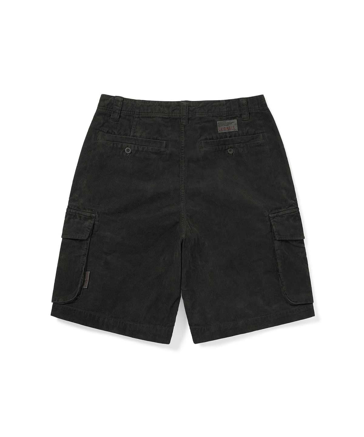 디스이즈네버댓(THISISNEVERTHAT) Overdyed Corduroy Cargo Short Washed Black