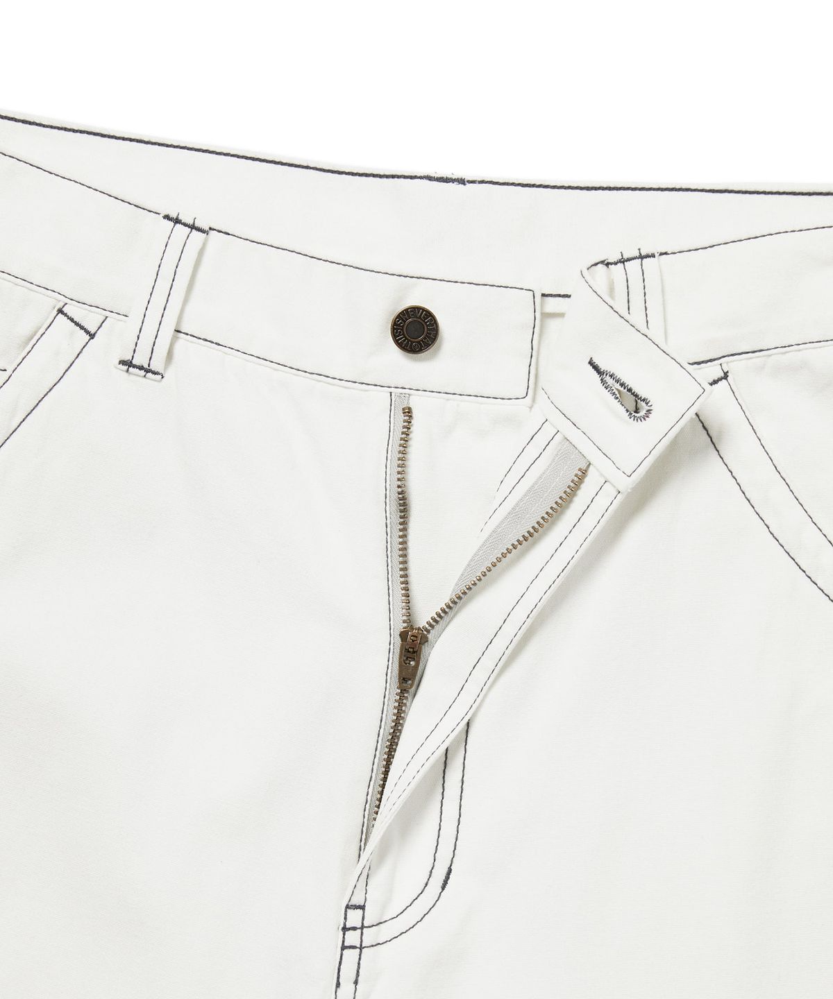 디스이즈네버댓(THISISNEVERTHAT) Washed Canvas Work Pant White