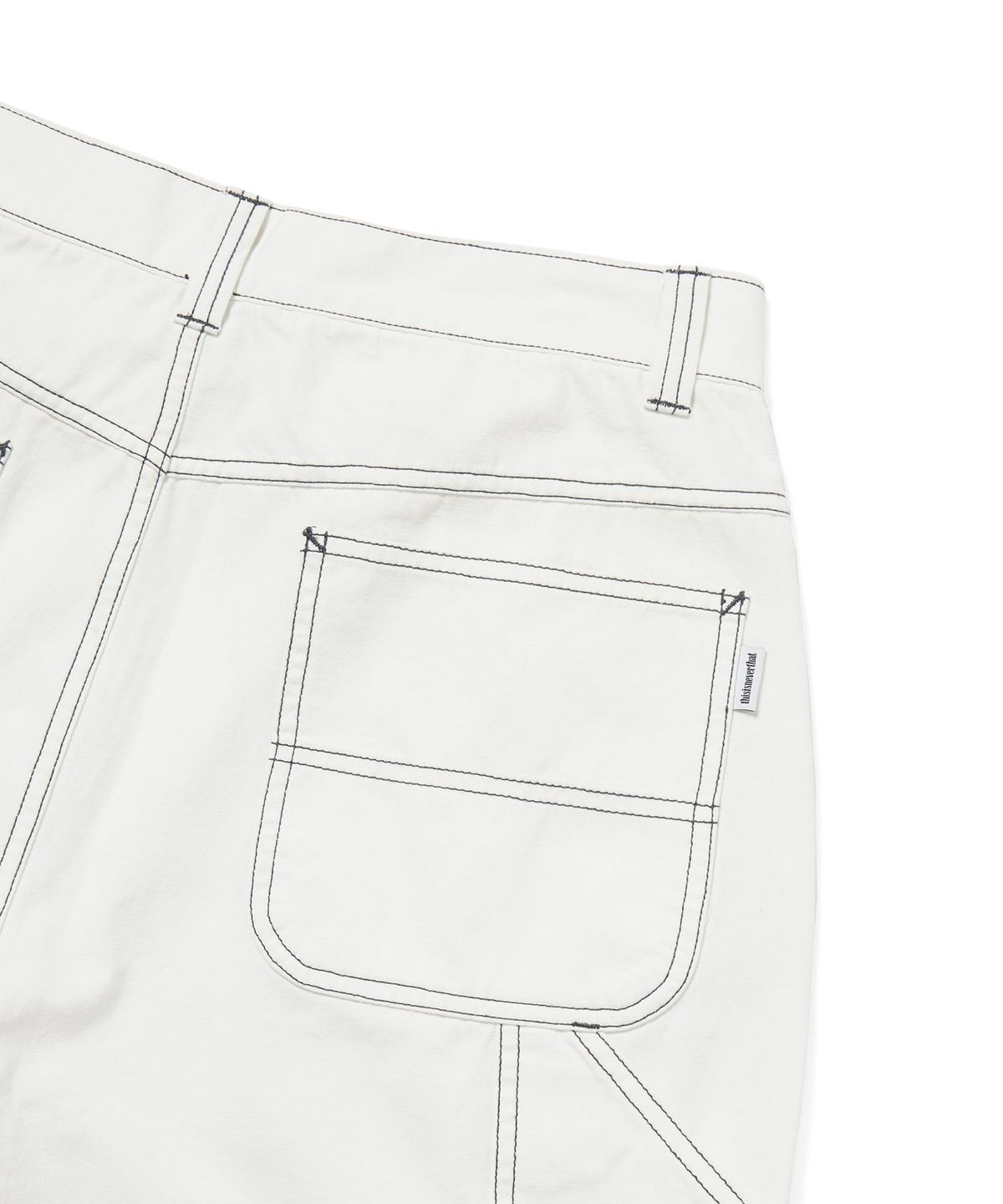 디스이즈네버댓(THISISNEVERTHAT) Washed Canvas Work Pant White
