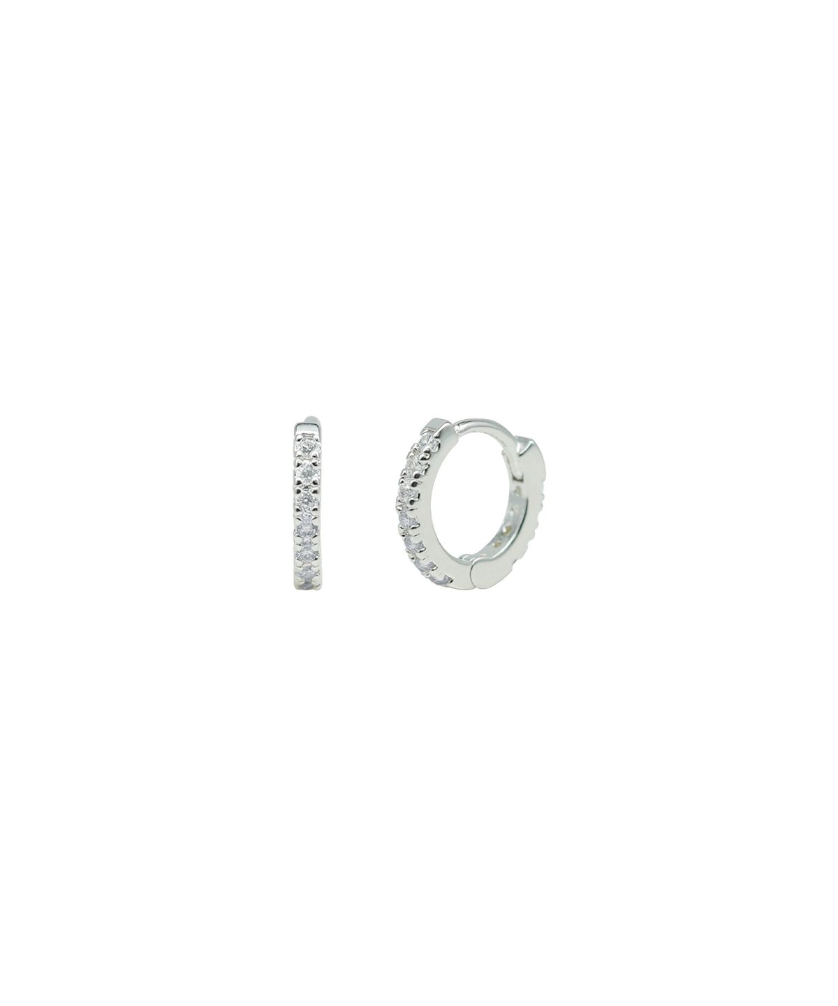 아이엠제이(IAMJ) [925 Silver] 1.6 베이직 큐빅 링 귀걸이 (3types)