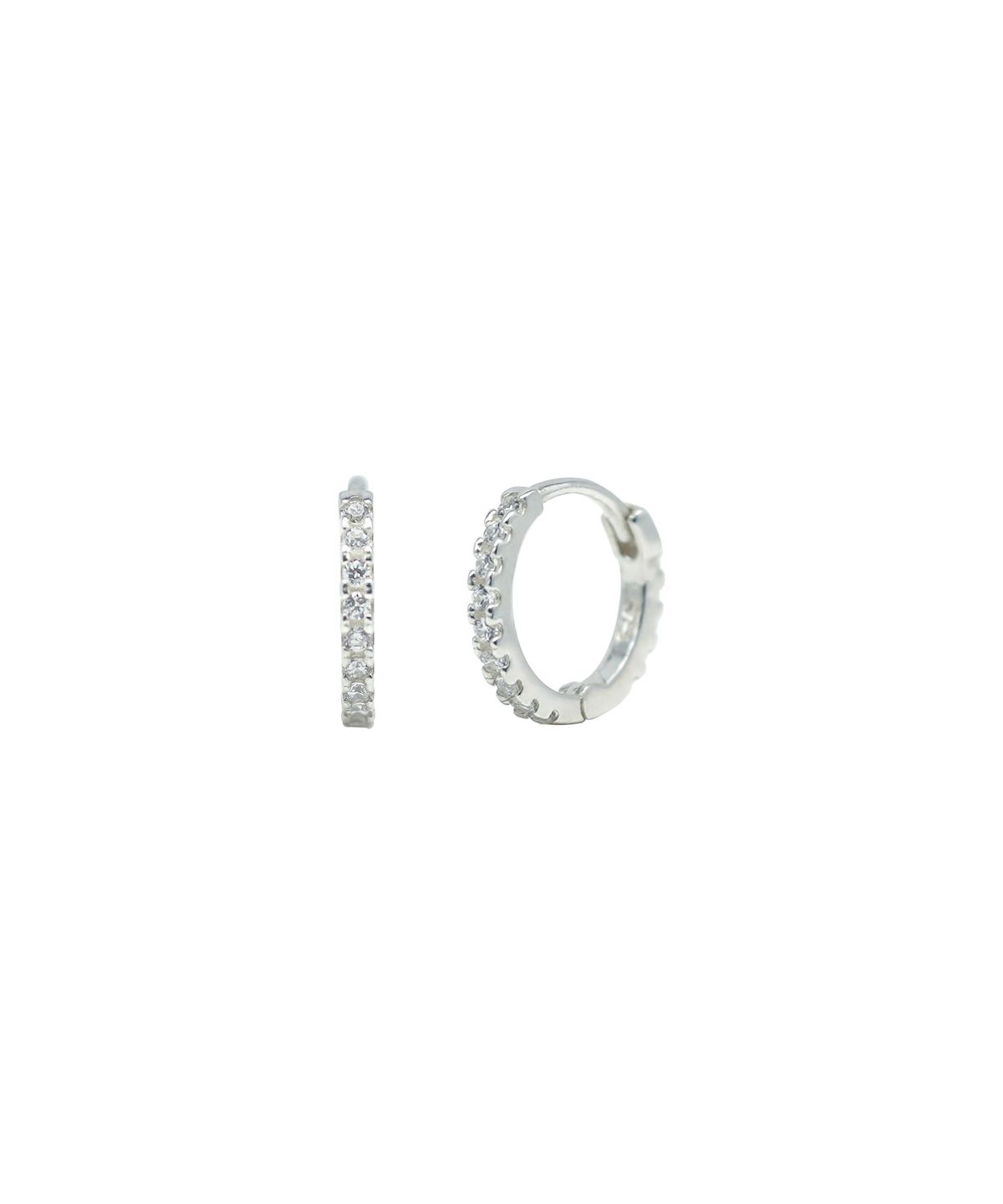 아이엠제이(IAMJ) [925 Silver] 1.6 베이직 큐빅 링 귀걸이 (3types)