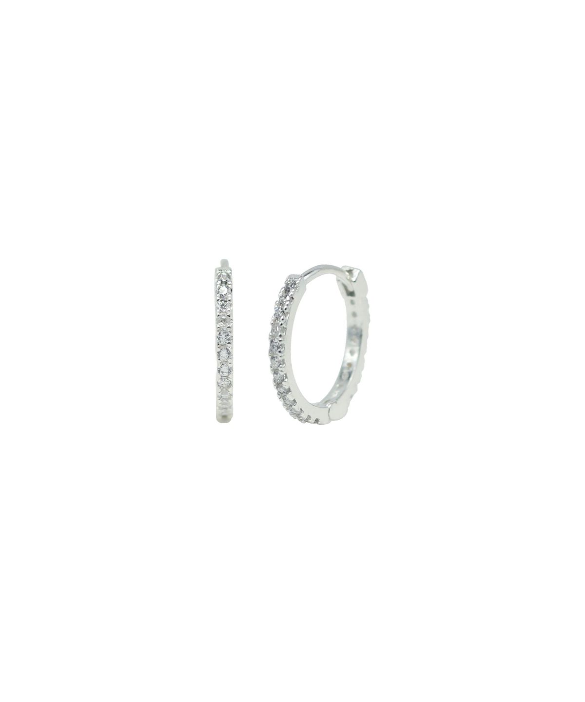 아이엠제이(IAMJ) [925 Silver] 1.6 베이직 큐빅 링 귀걸이 (3types)