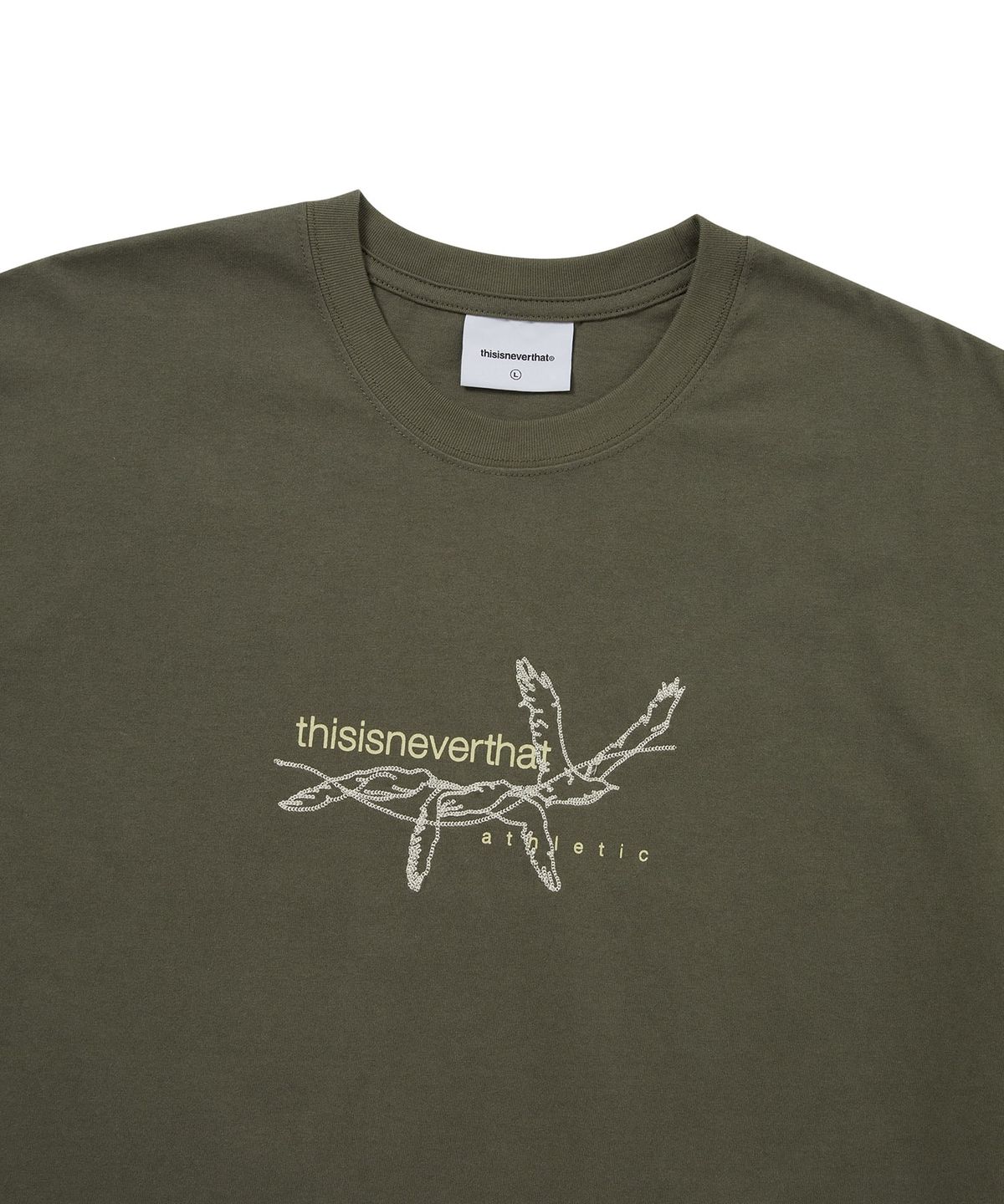 디스이즈네버댓(THISISNEVERTHAT) Stitched Birds Tee Olive