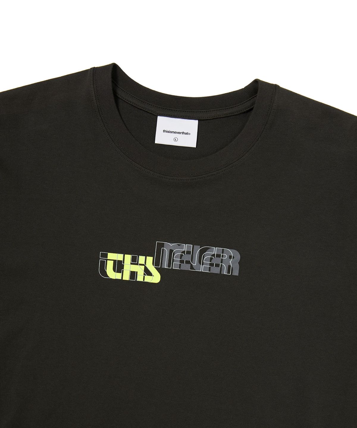 디스이즈네버댓(THISISNEVERTHAT) Misalign Tee Off Black