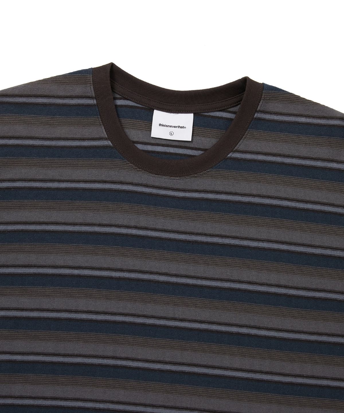 디스이즈네버댓(THISISNEVERTHAT) Inside Out Striped Tee Navy