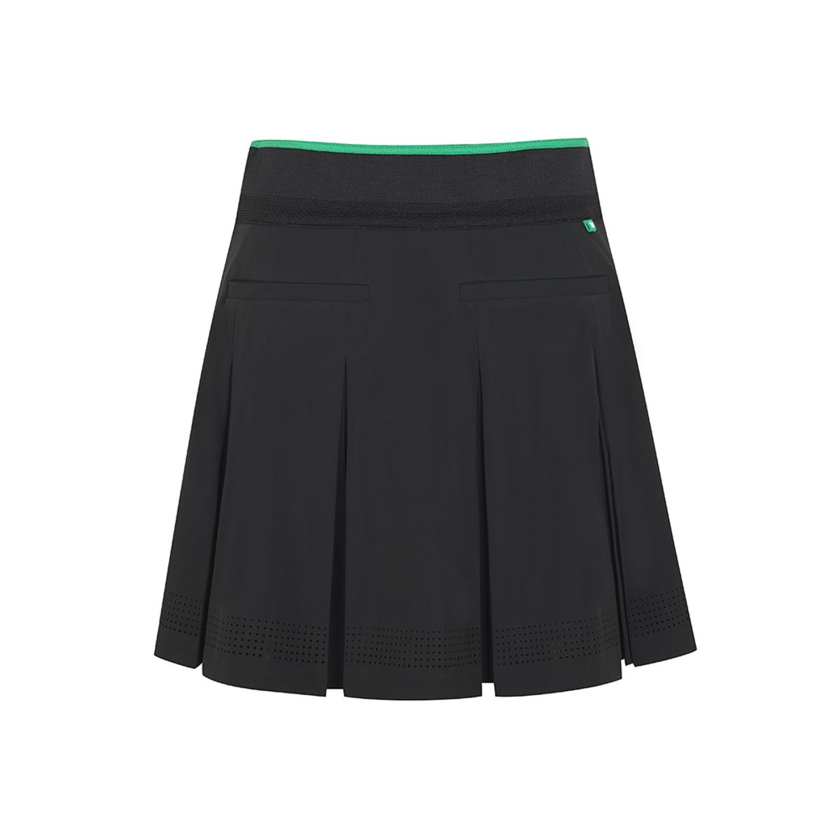 말본 골프(MALBON GOLF) 퍼포먼스 와이드 주름 스커트 BLACK (WOMAN)