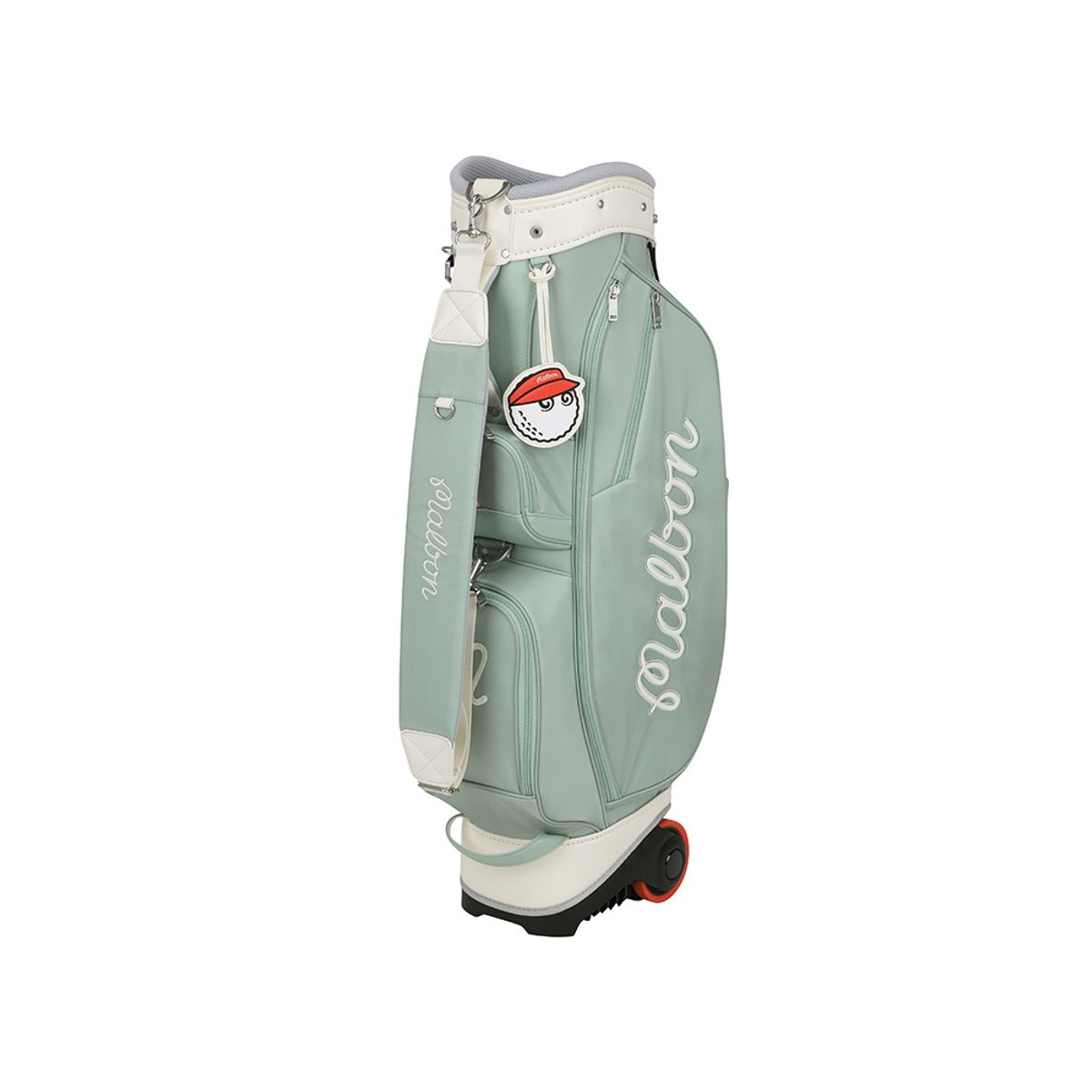 말본 골프(MALBON GOLF) 뉴 M 라이트 트롤리 캐디백 MINT GREEN