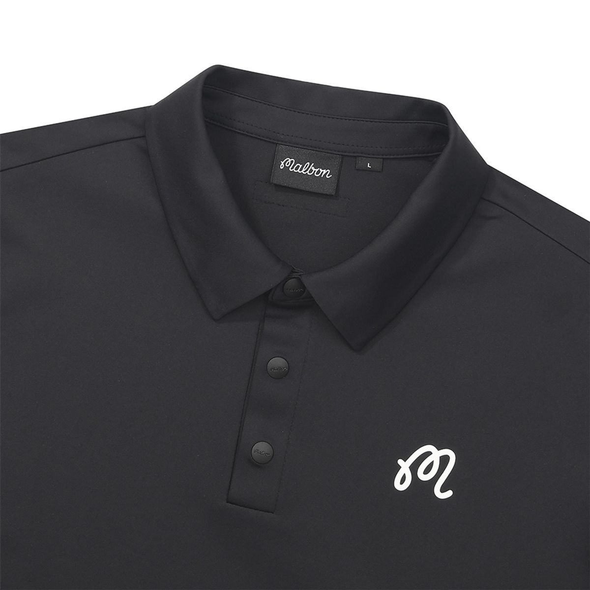 말본 골프(MALBON GOLF) 테크 긴팔 폴로 티셔츠 BLACK (MAN)