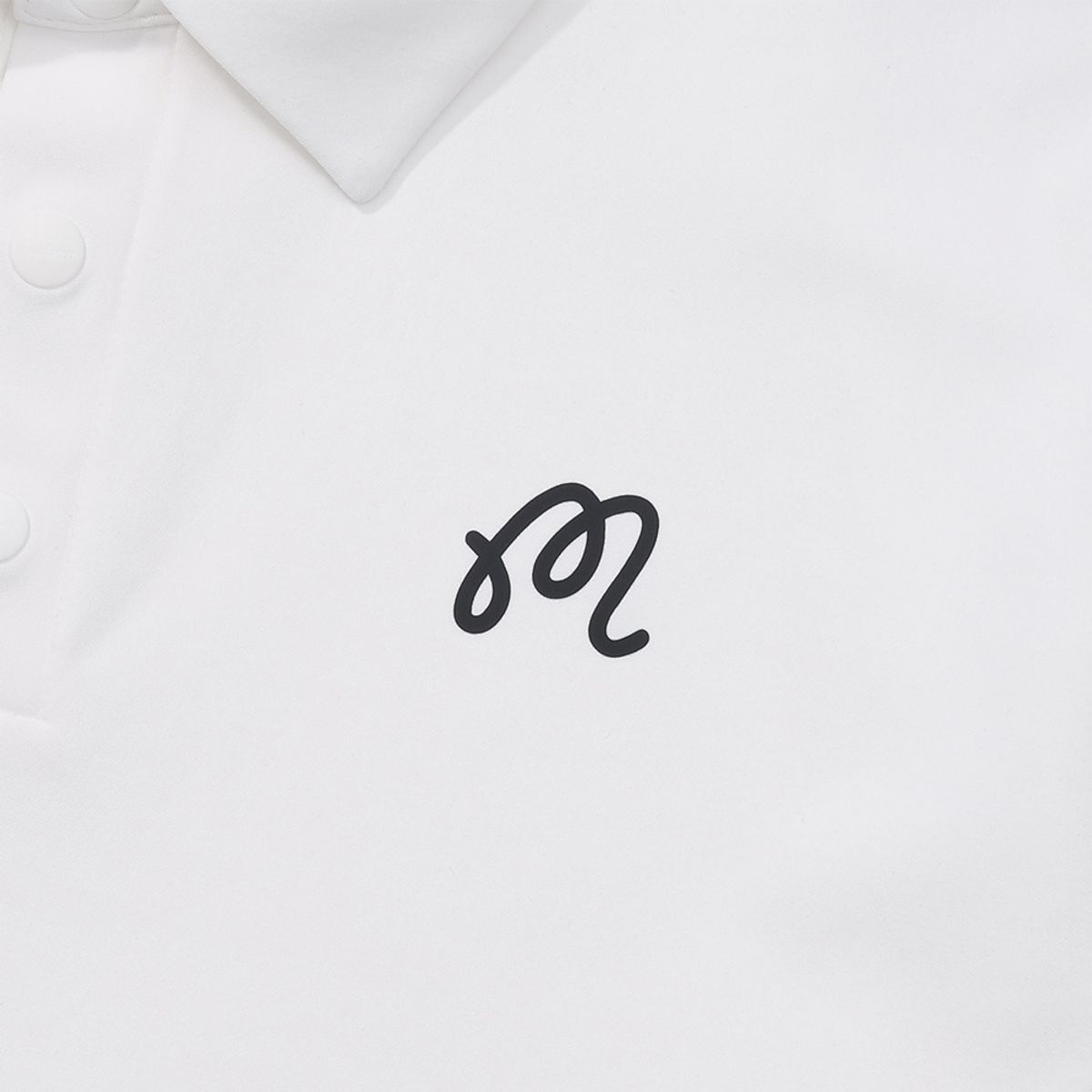 말본 골프(MALBON GOLF) 원포인트 테크 긴팔 티셔츠 OFF WHITE (MAN)