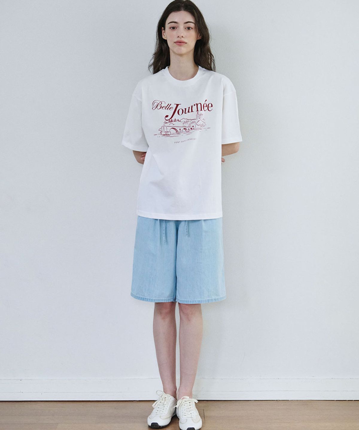 마롭(MALOUPE) 5216 레귤러핏 그래픽 티셔츠 (화이트)