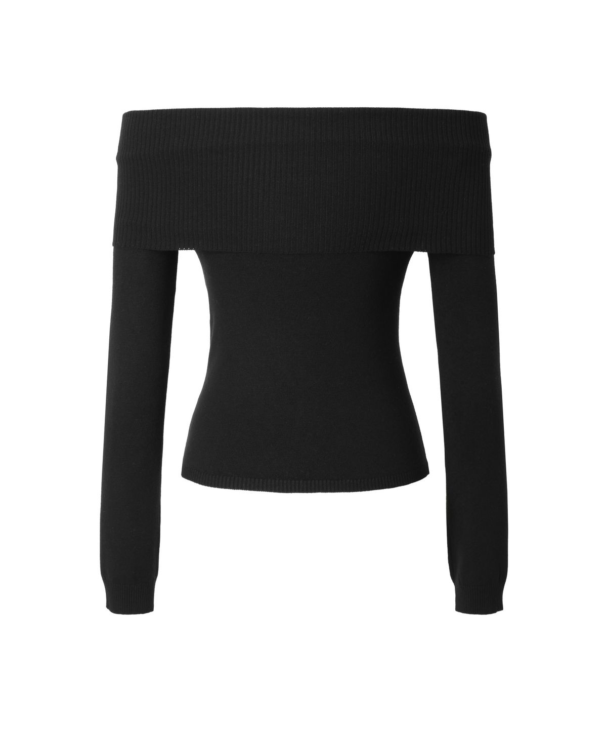카키포인트(KHAKIPOINT) Folded Off-Shoulder Knit (black)