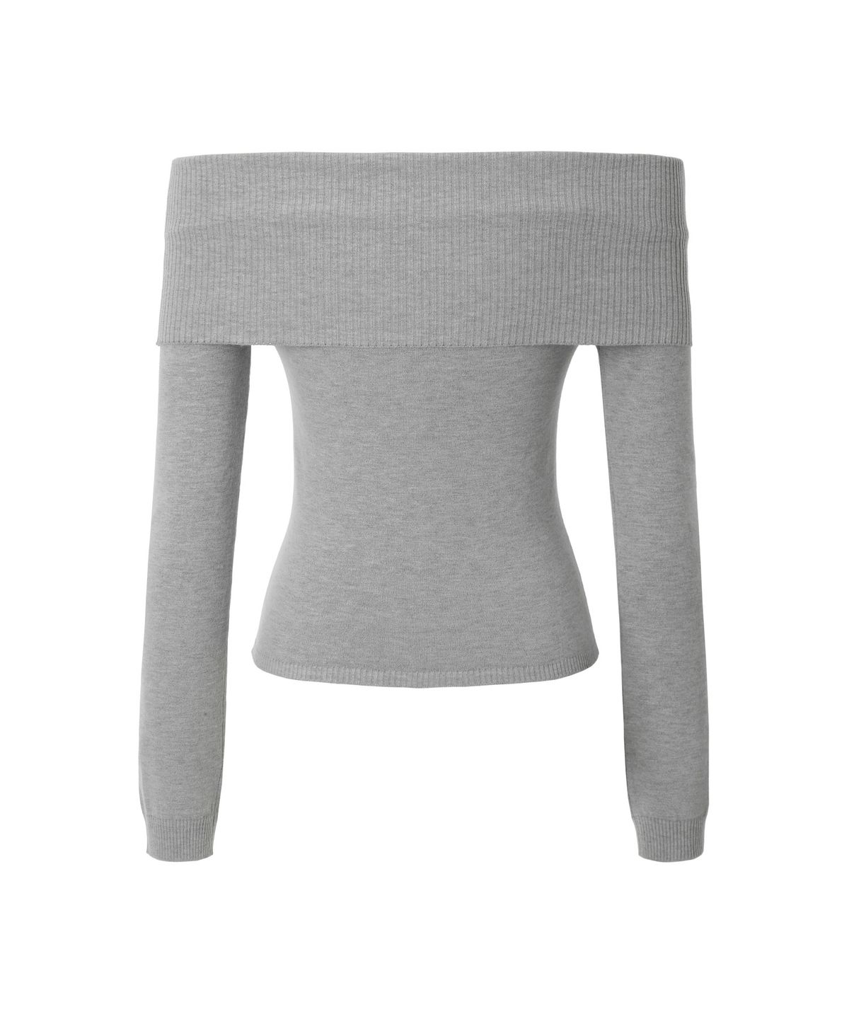 카키포인트(KHAKIPOINT) Folded Off-Shoulder Knit (gray)