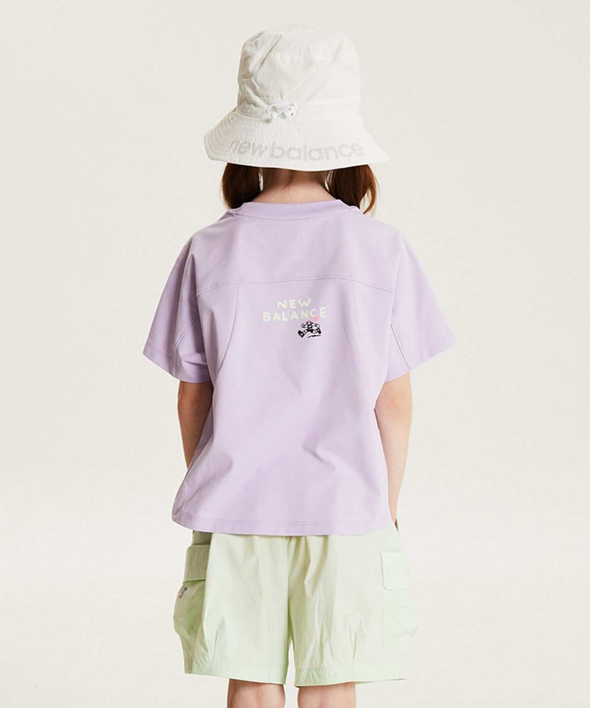 뉴발란스 키즈(NEWBALANCEKIDS) Run Festival_아동 여아 쿨터치 반팔티+ 반바지 셋업 NK9YG2502G88