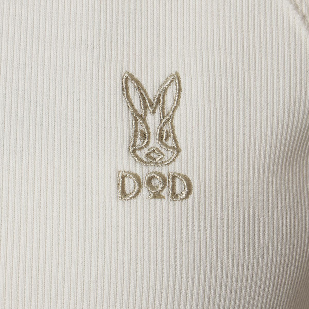 디오디(DOD) 여성) 골지 슬리브리스 티셔츠(IVORY)