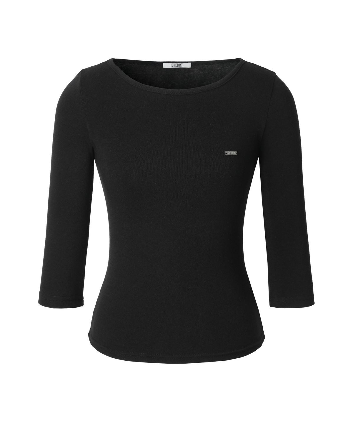 카키포인트(KHAKIPOINT) Muted Boat Neck Top (black)