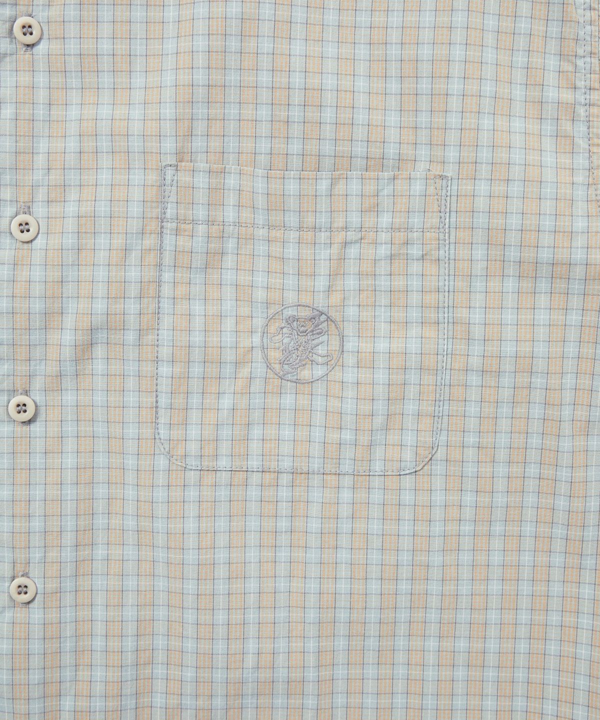 디스이즈네버댓(THISISNEVERTHAT) GD Lightning Bear Check Shirt Light Blue