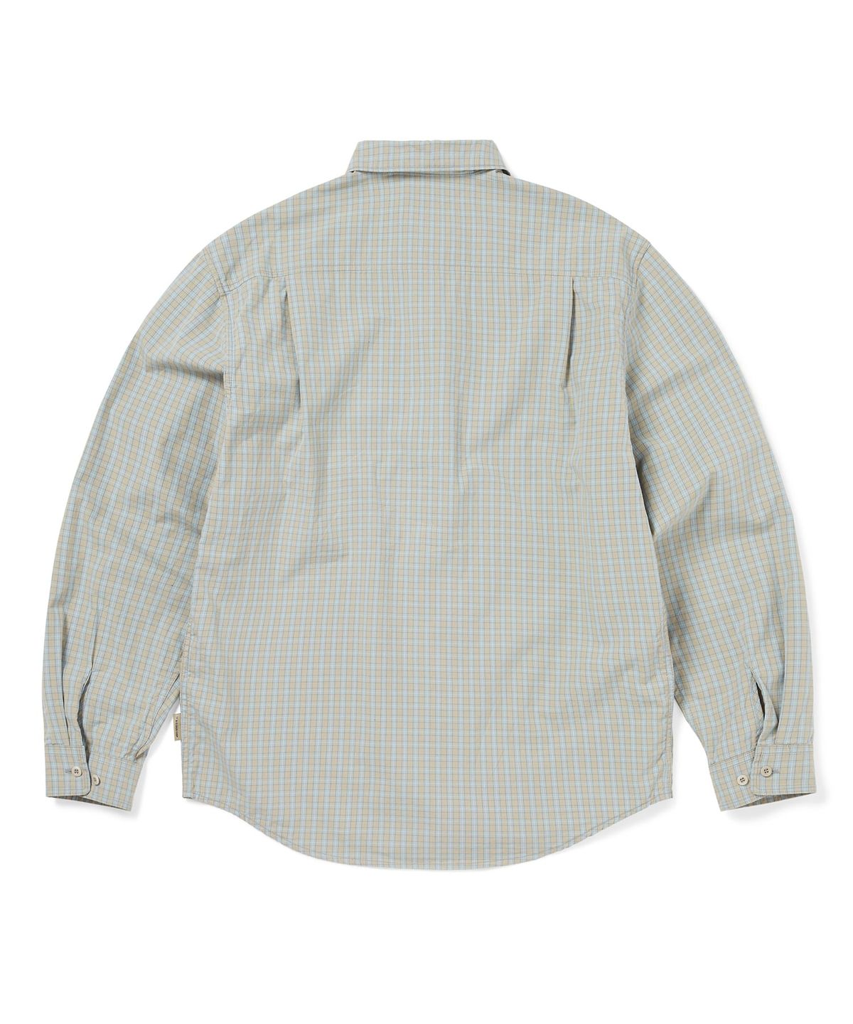 디스이즈네버댓(THISISNEVERTHAT) GD Lightning Bear Check Shirt Light Blue
