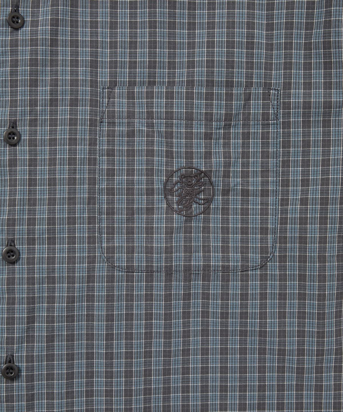디스이즈네버댓(THISISNEVERTHAT) GD Lightning Bear Check Shirt Off Black