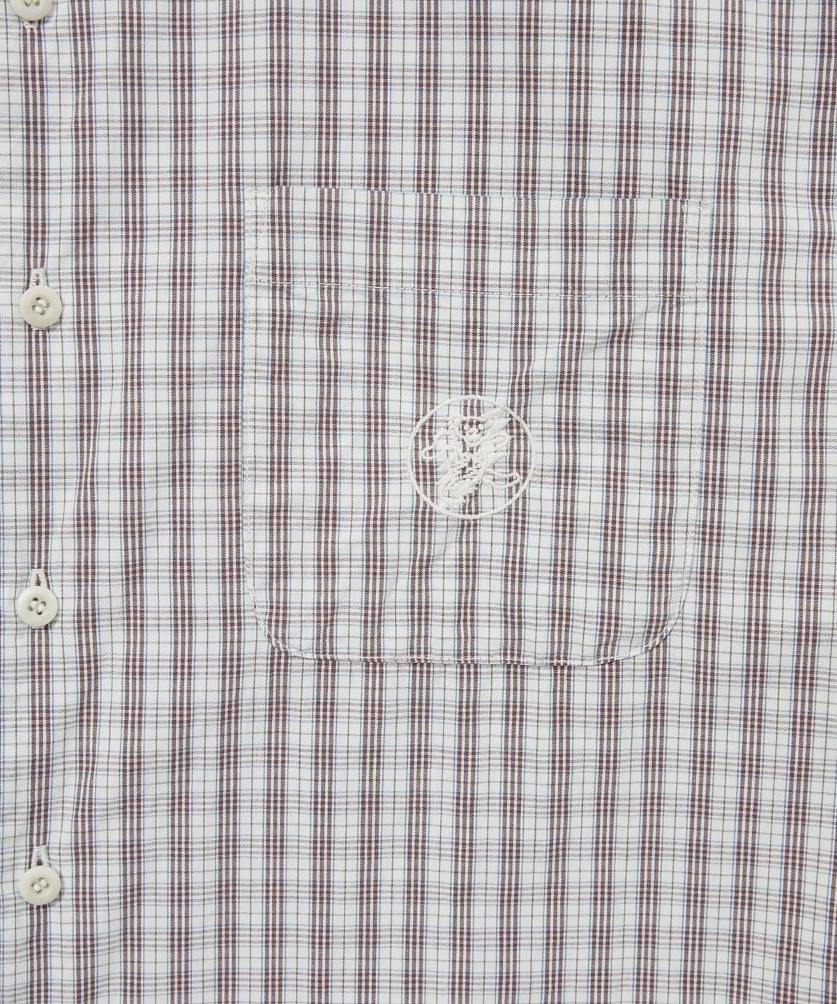 디스이즈네버댓(THISISNEVERTHAT) GD Lightning Bear Check Shirt Off White