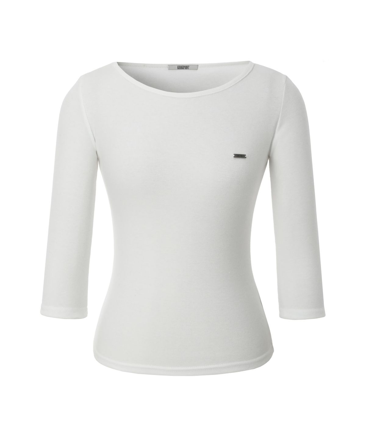 카키포인트(KHAKIPOINT) Muted Boat Neck Top (white)