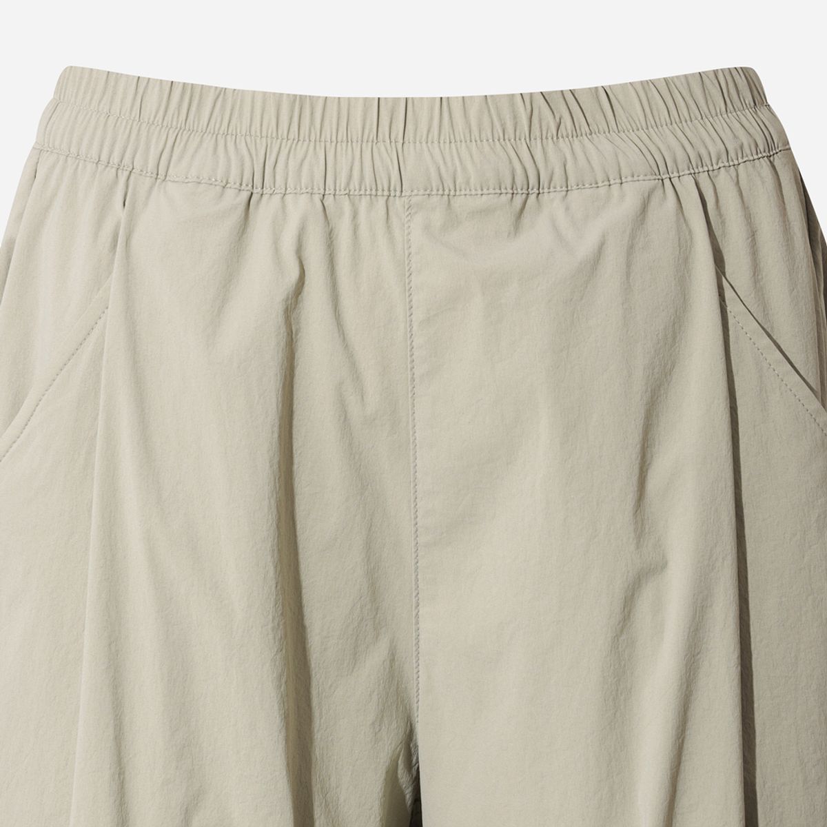 디오디(DOD) 여성) 스루스루 세미오버핏 7부 팬츠(BEIGE)