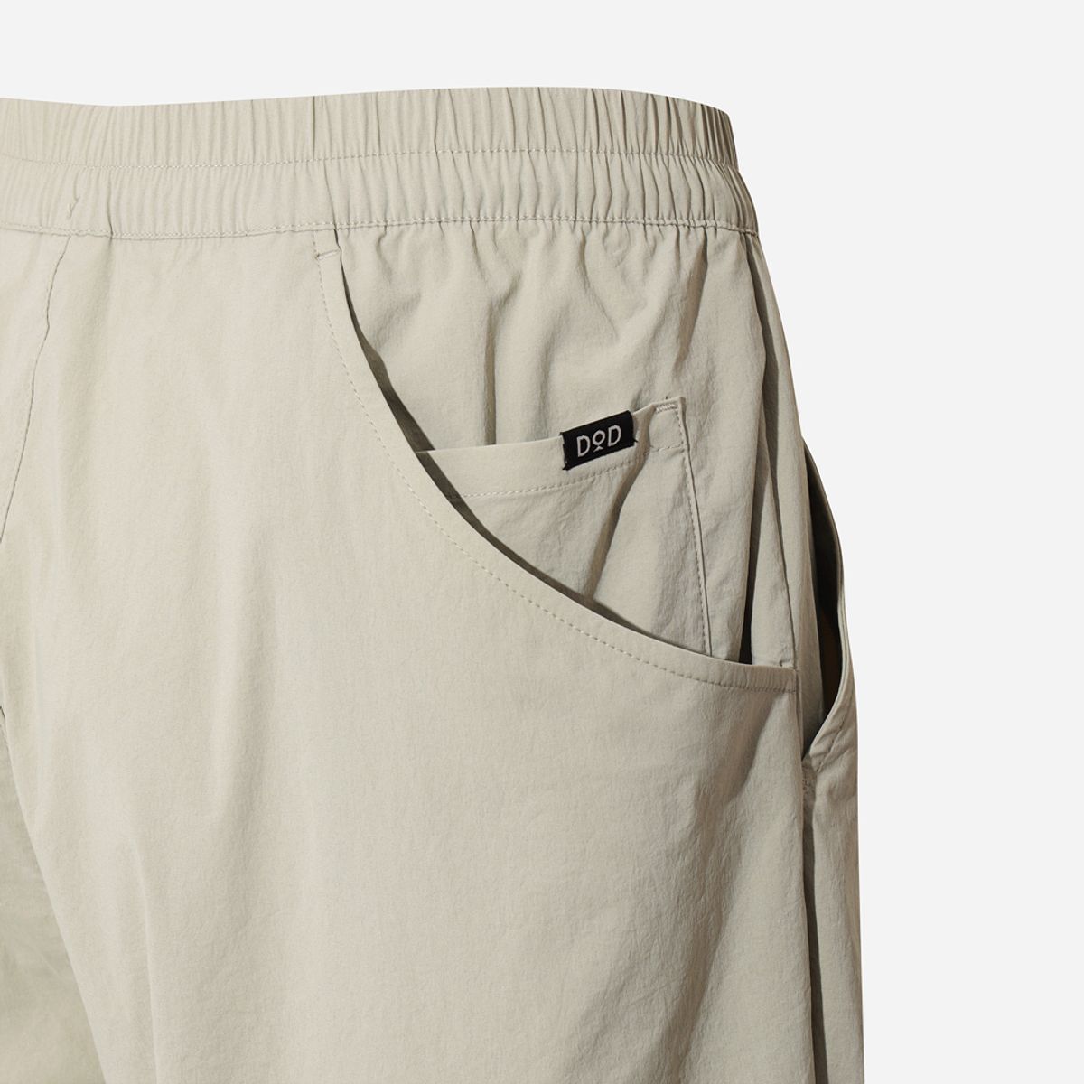 디오디(DOD) 여성) 스루스루 세미오버핏 7부 팬츠(BEIGE)