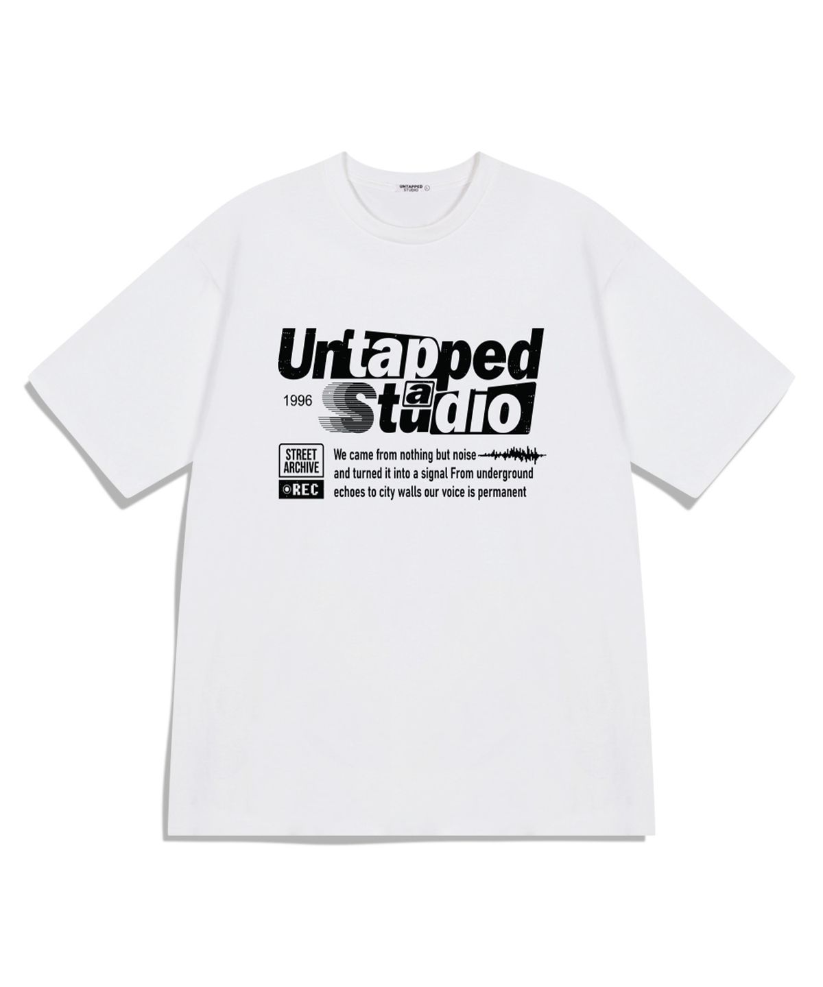언탭트 스튜디오(UNTAPPED STUDIO) 레트로 레터링 그래픽 오버핏 반팔 티셔츠 8COLOR