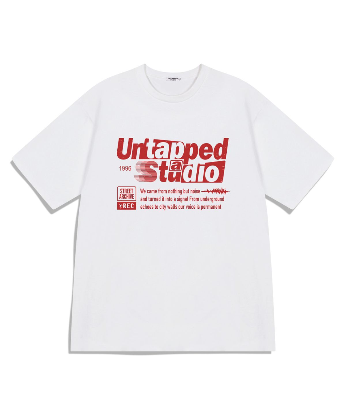 언탭트 스튜디오(UNTAPPED STUDIO) 레트로 레터링 그래픽 오버핏 반팔 티셔츠 8COLOR