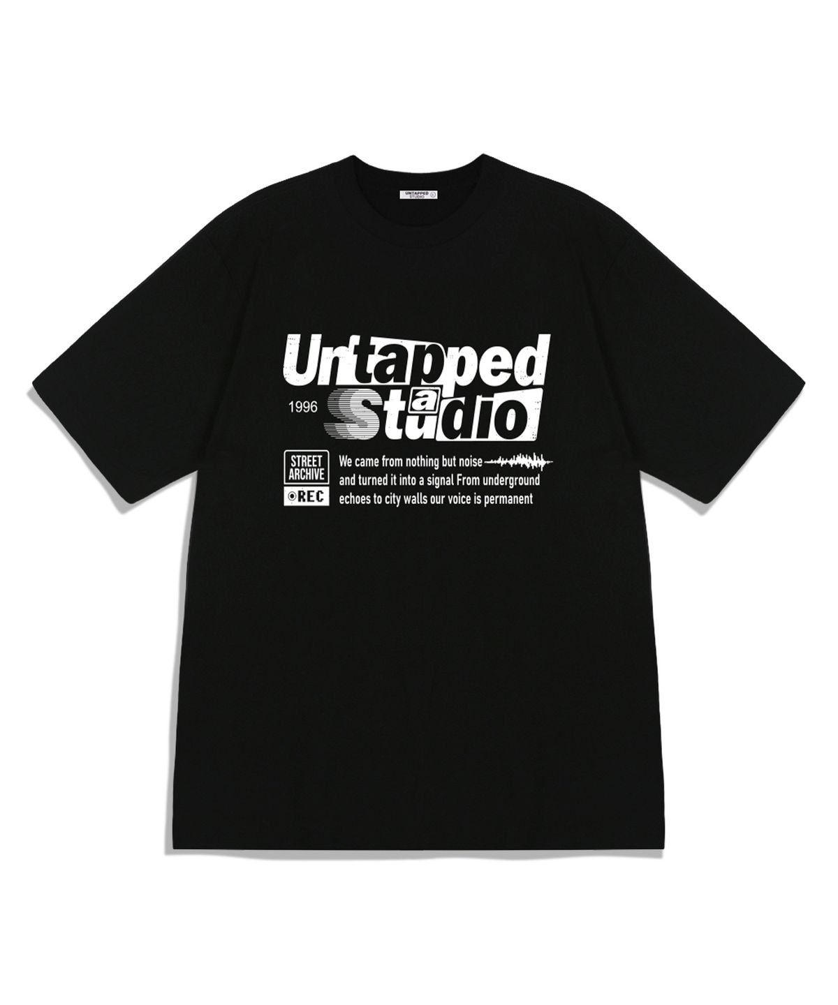 언탭트 스튜디오(UNTAPPED STUDIO) 레트로 레터링 그래픽 오버핏 반팔 티셔츠 8COLOR