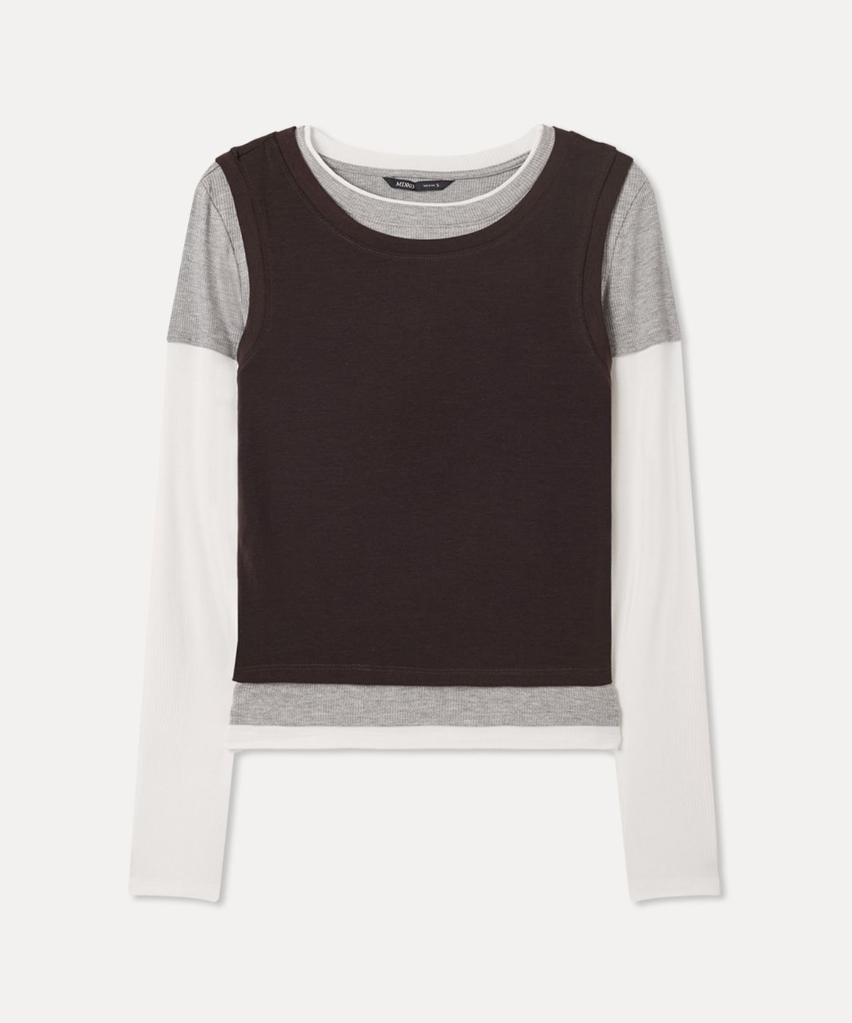 미쏘(MIXXO) 레이어드 긴팔 티셔츠_MIWLWG429A