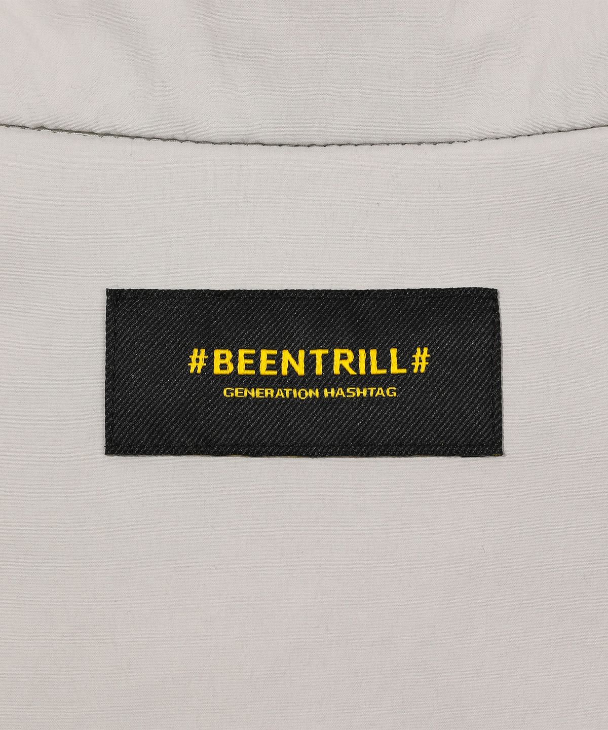 빈트릴(BEENTRILL) 에센셜 로고 스트레치 우븐 트랙자켓(베이지)
