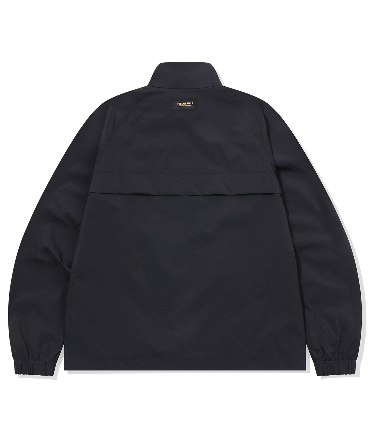 빈트릴(BEENTRILL) 에센셜 로고 스트레치 우븐 트랙자켓(블랙)