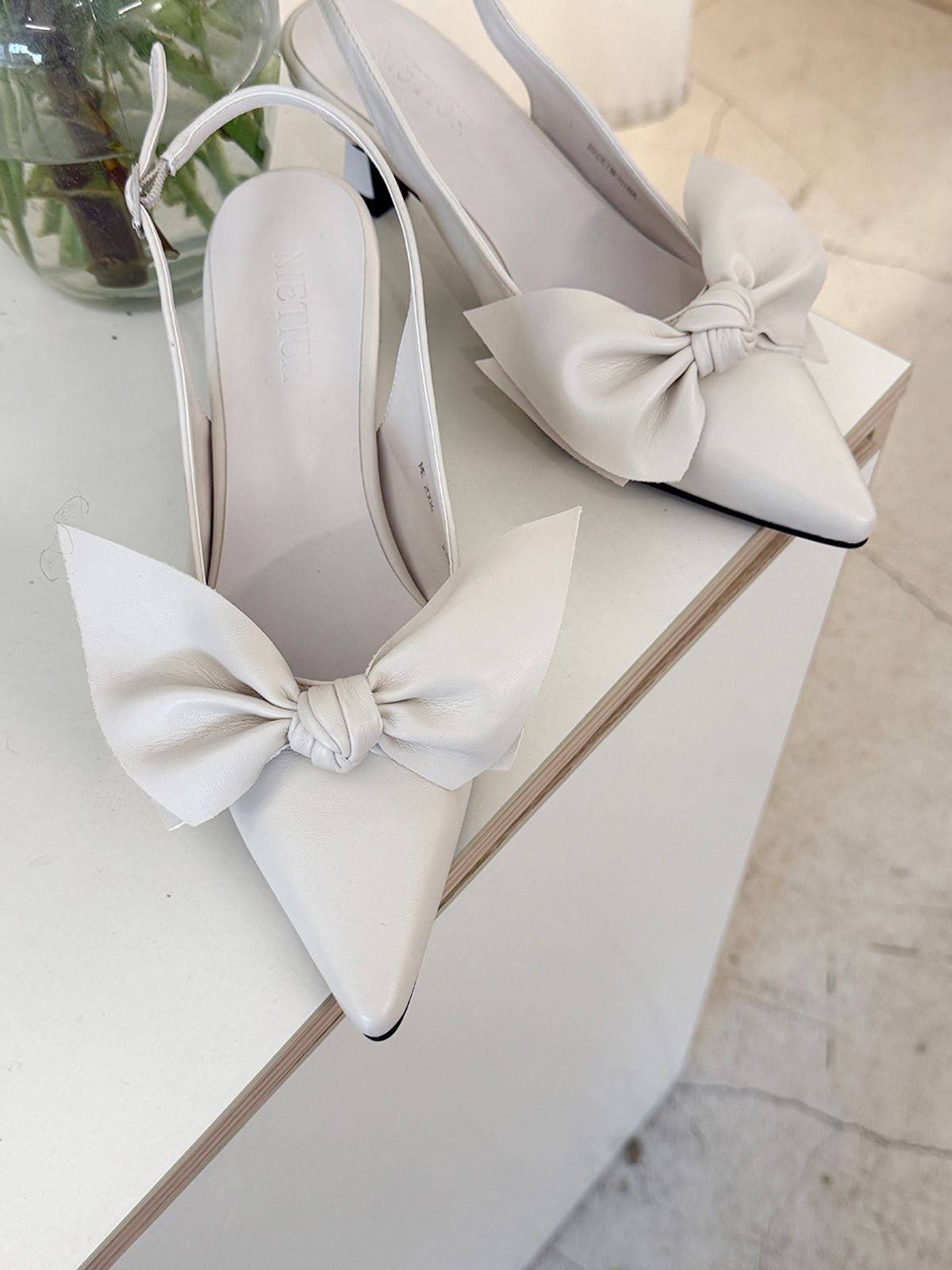메티에(METIER) me2006 bridal ribbon slingback pumps 브라이덜 리본 슬링백 펌프스_2color