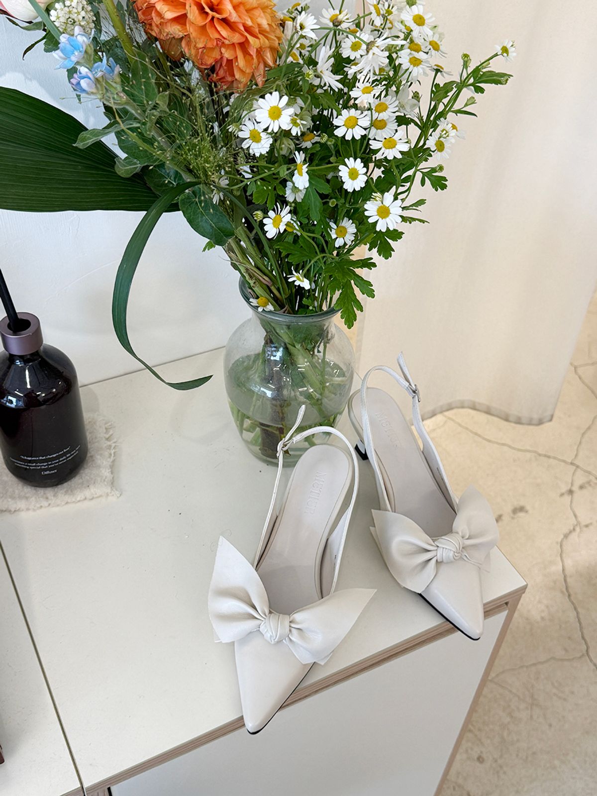 메티에(METIER) me2006 bridal ribbon slingback pumps 브라이덜 리본 슬링백 펌프스_2color