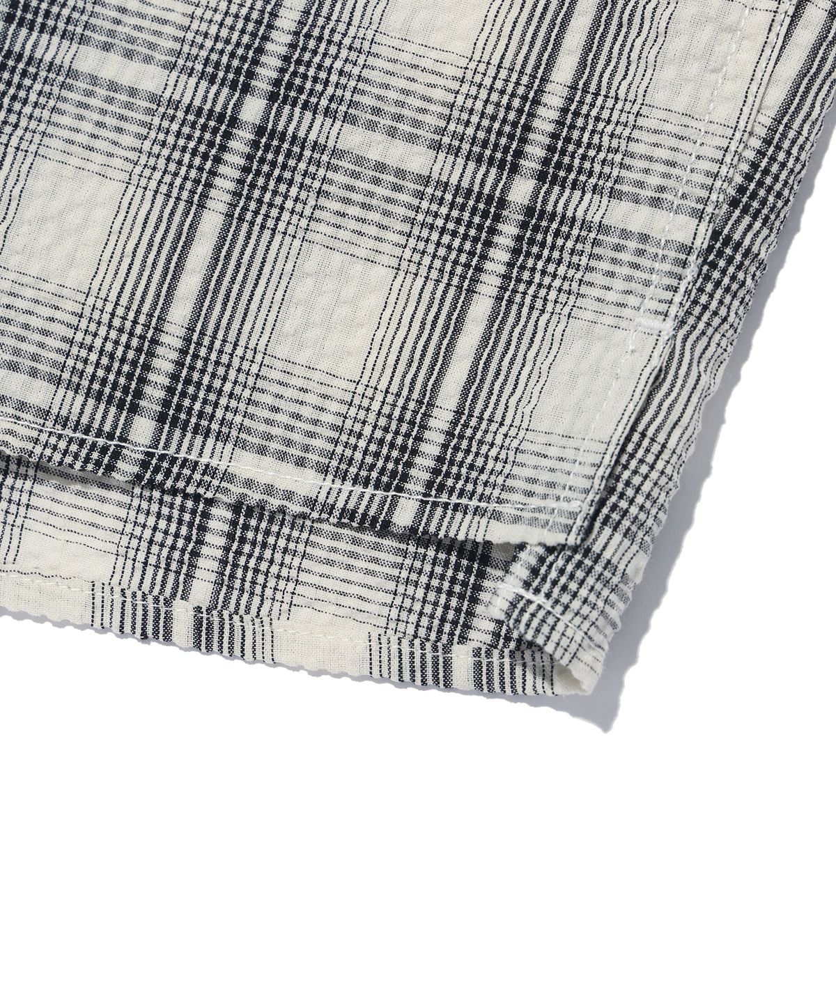 레이피커스(RAYFIKERS) 에센셜 원 포켓 체크 숏 슬리브 셔츠 MQ2YU327_IVORY