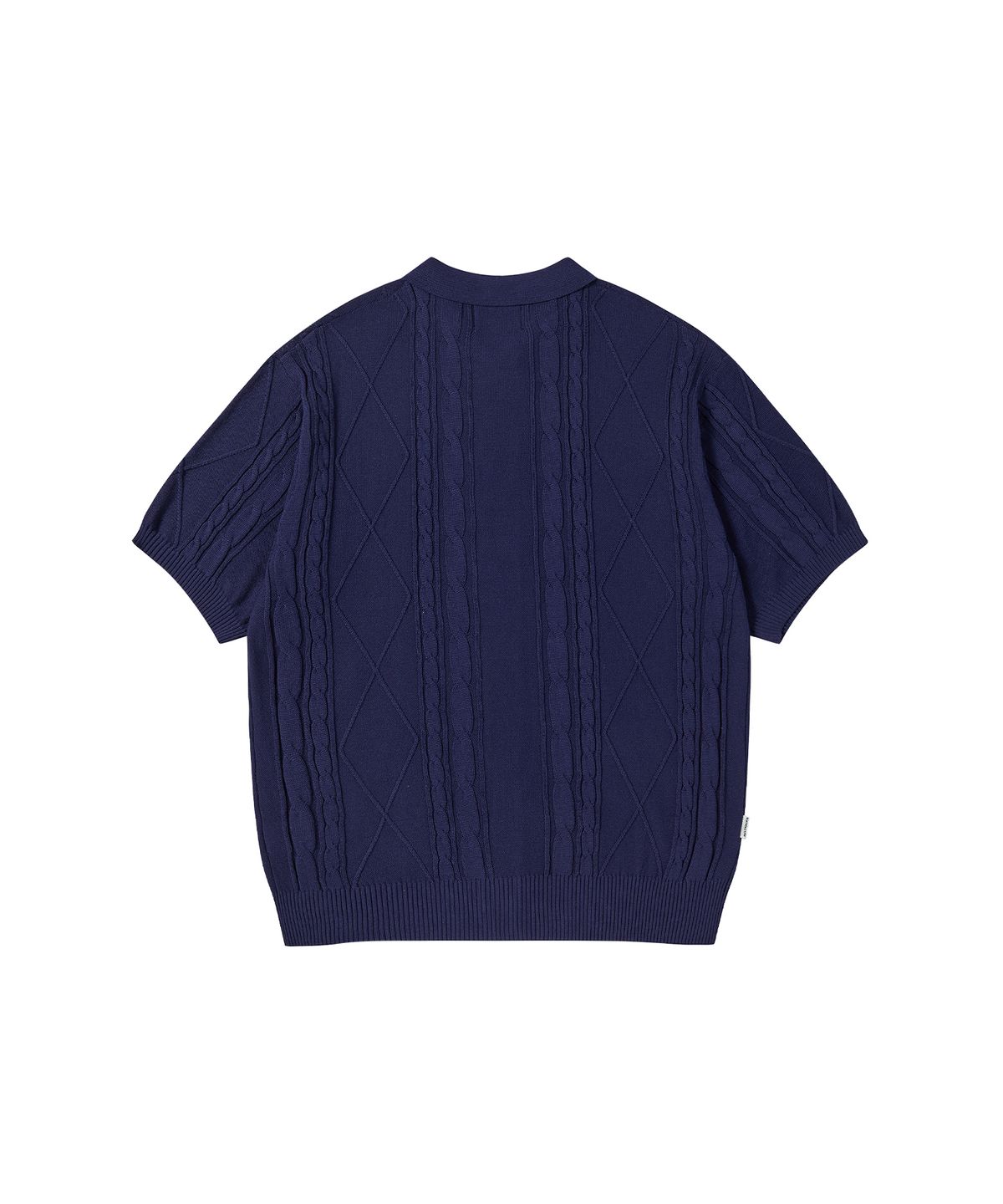 나우앤투모로우(NOWANDTOMORROW) ESSENTIAL HALF CABLE CARDIGAN [NAVY]