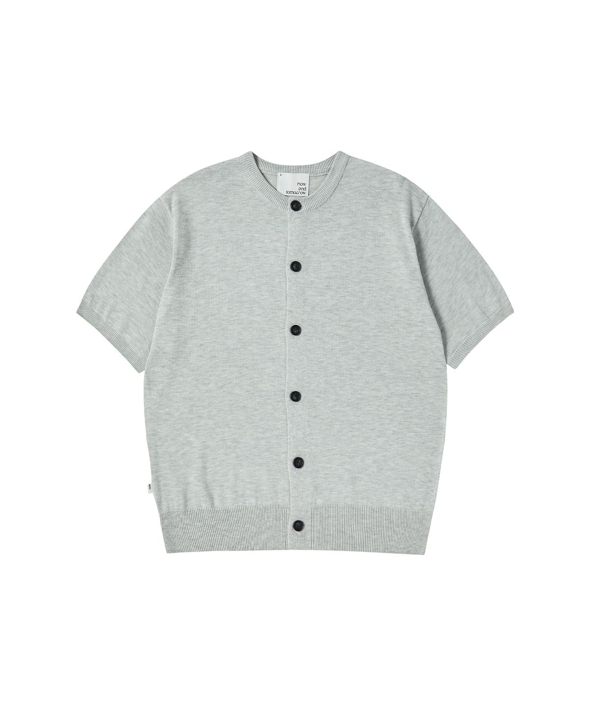 나우앤투모로우(NOWANDTOMORROW) ESSENTIAL HALF CARDIGAN [LIGHT GRAY]